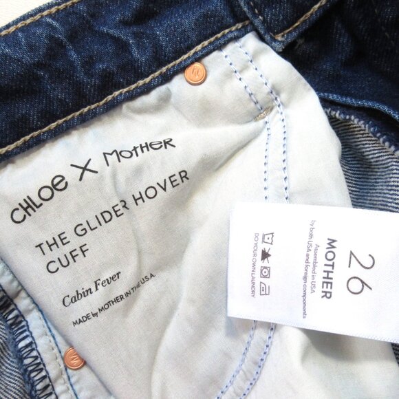 NWT Chloe Fineman x MOTHER The Glider Hover Cuff in Cabin Fever Rigid Jeans 26 - Picture 5 of 12
